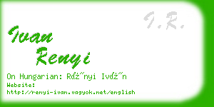 ivan renyi business card